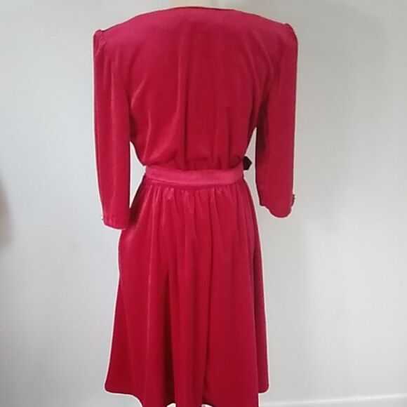 Vintage Anthony Richards Red Velvet Christmas dress size 14 - Picture 11 of 14